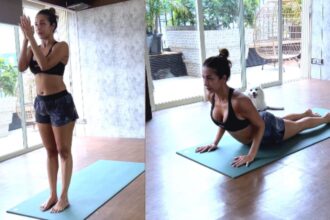 Malaika Arora shows how to perform Surya Namaskar for core strength and inner calm